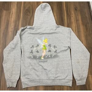 VTG Y2K Disneyland Resort Tinkerbell Tink Peter Pan zip-up graphic hoodie, S